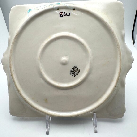 Gzhel Russian Ceramic Wall Plate With 3D Temple Design & Gold Accents Vintage - Picture 10 of 11